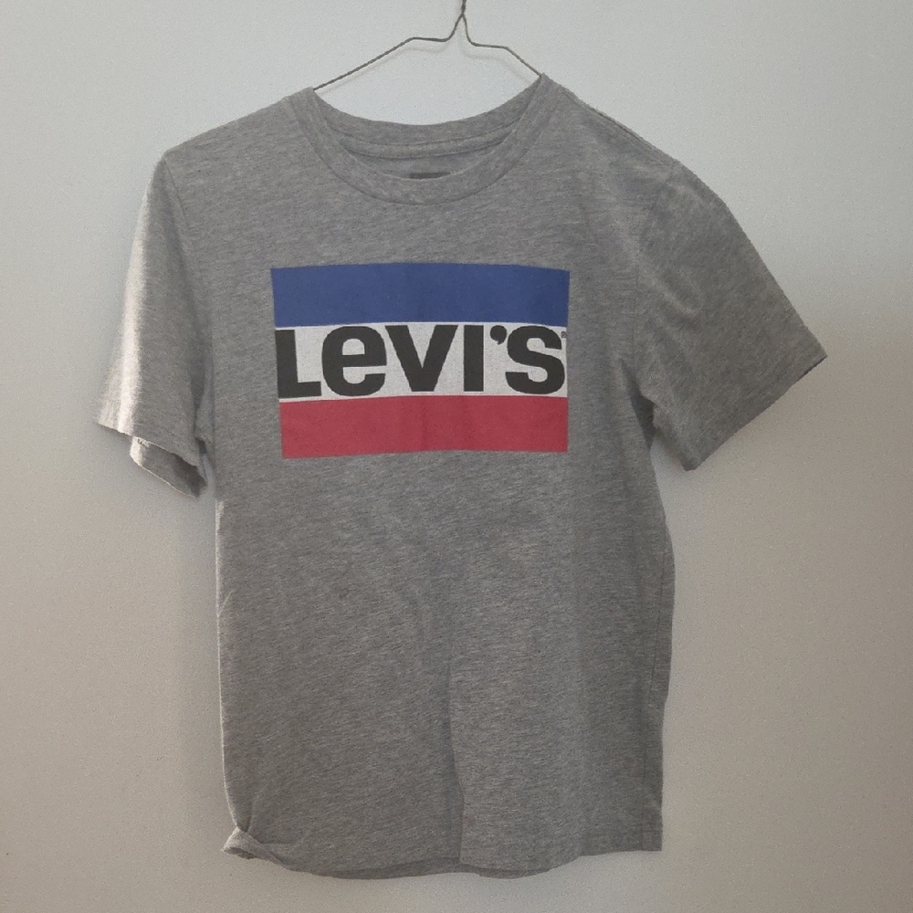 Levi's Heather Gray Tee with Tricolor Logo